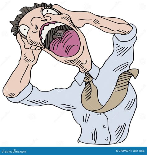 Screaming Businessman stock vector. Illustration of devastated - 37569037