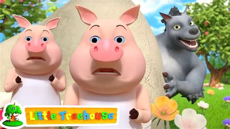 The Story of Big Bad Wolf & Three Little Pigs | Pig Song | Nursery Rhymes & Songs - Little ...