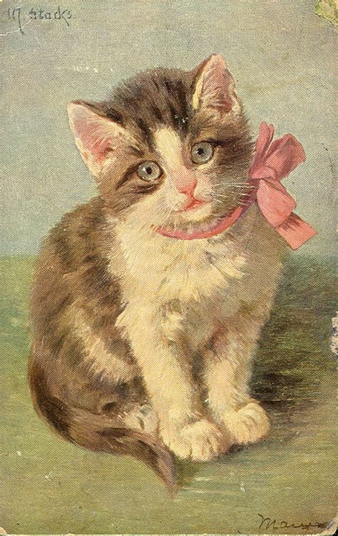 CT 0105 | Kittens vintage, Cats illustration, Kitten art