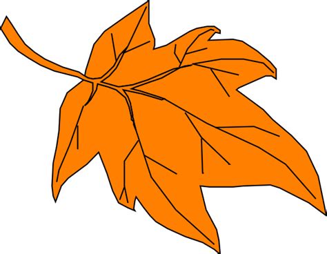 Orange Fall Leaf Clip Art