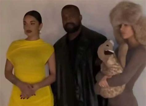 Kanye West's Wife, Bianca Censori, Brings A Giant Stuffed Animal & Fur ...