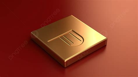 Golden Chart Line Icon On Red Matte Gold Plate 3d Rendered Graphic Symbol Background, 4k Logo ...