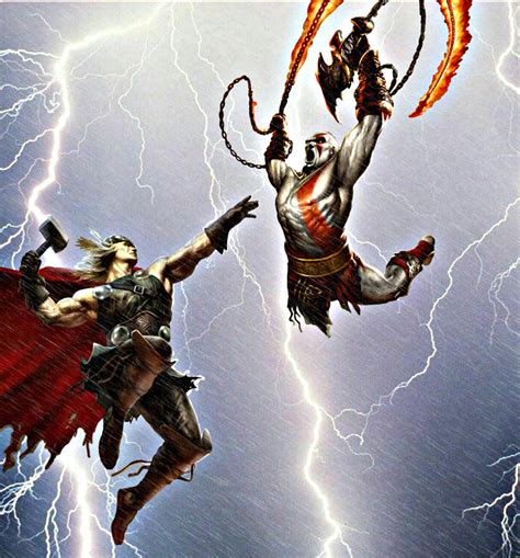 THOR VS KRATOS!!! 2 by Action111 on DeviantArt