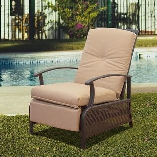 Outdoor Adjustable Patio Recliner Chair with Cushions - Bed Bath & Beyond - 38217158