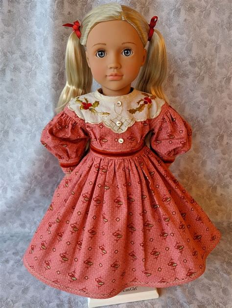 Millie in a Victorian style Christmas dress. AGPastime | American girl clothes, American girl ...