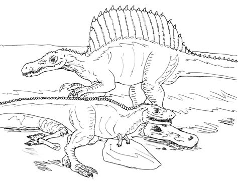 Coloring pages Spinosaurus. Download or print for free