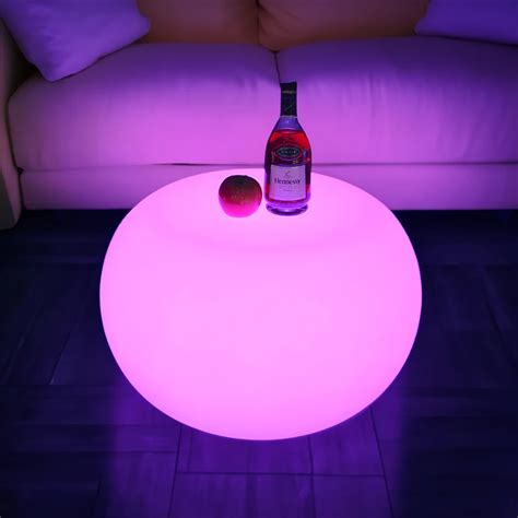 Polyethylene Pe Plastic Table Chair With Led Light For Indoor Decoration And Outdoor Furniture ...