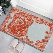 Chinese New Year Red Rabbit Doormat Living Room Carpet - Temu