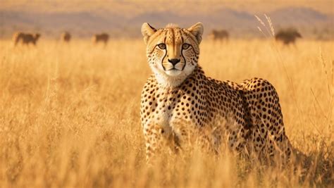 Premium AI Image | Silent Predator Cheetah's Savanna Stalk