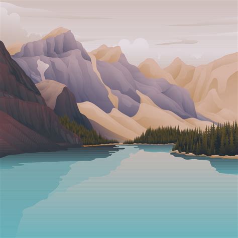 Mountain Lake Vector Art, Icons, and Graphics for Free Download