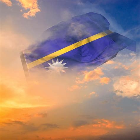 Premium Photo | County of nauru Flag world flag