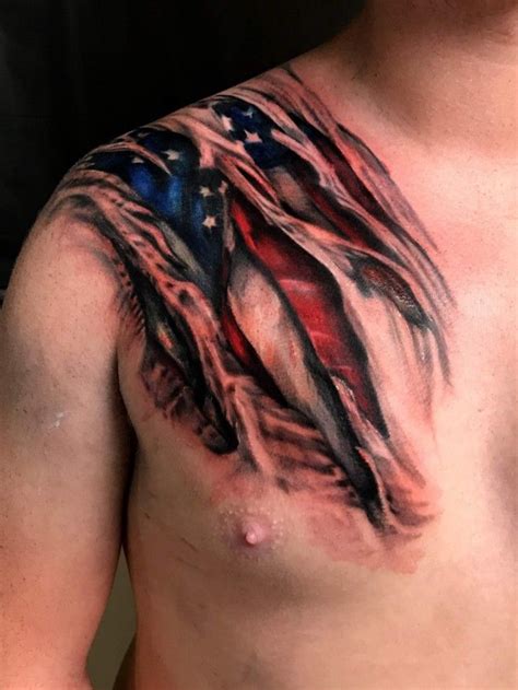 Aggregate 65+ american flag ripped tattoo best - in.eteachers