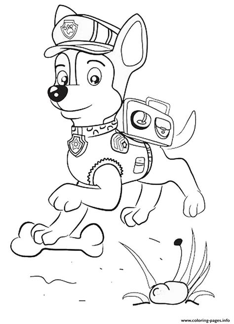 Chase Paw Patrol Coloring Page at GetDrawings | Free download