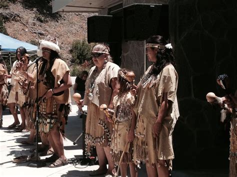 The Gabrieleno-Tongva San Gabriel Band of Mission Indians performing a ...