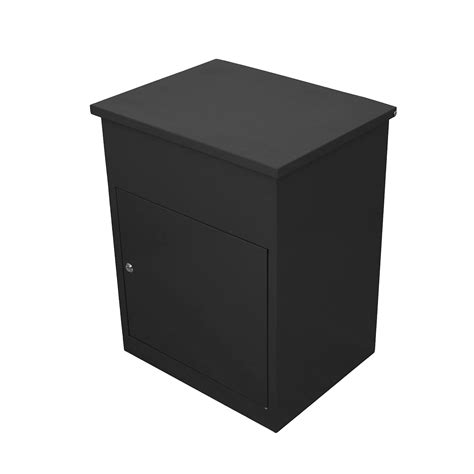 Buy Parcel Post Box Black Lockable Wall ed Secure Large Outdoor Letter Smart Mail Drop Box ...