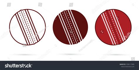 Cricket Ball Outline Silhouette Cartoon Graphic: vector de stock (libre ...