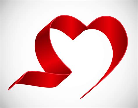 Heart from Red Ribbon Vector Illustration 3209014 Vector Art at Vecteezy