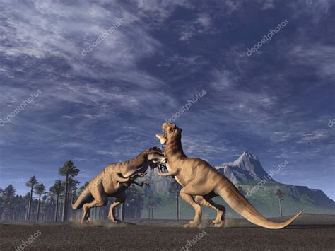 T.rex Fight — Stock Photo © estebande #12472552