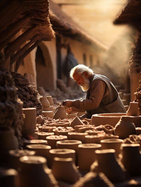 Premium AI Image | Tilt Shift Photo of a Village Pottery Kiln Capture the Craft and Tradit ...