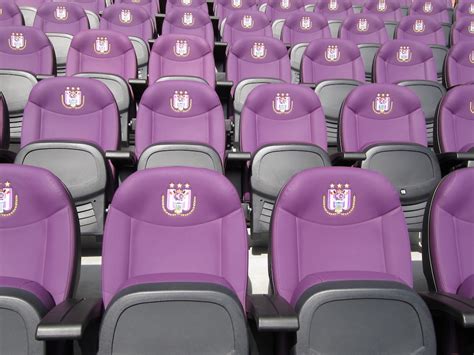 Premium riser fixed stadium seats upholstered in vinyl