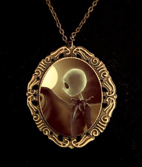 Jack Skellington Cameo Necklace | Etsy | Elephant jewelry, Cameo ...