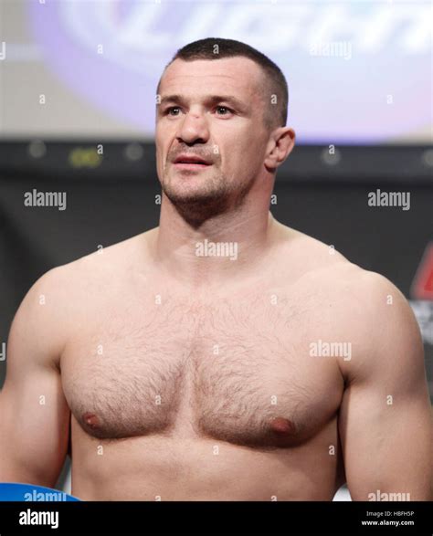 UFC fighter Mirko Cro Cop during a weigh-in for UFC 137 in Las Vegas ...