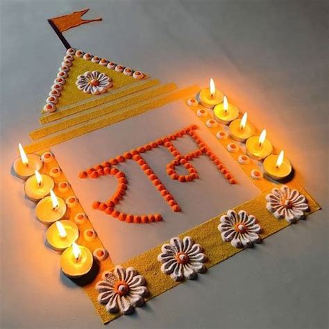 Transform Your Space With Divine Ram Mandir Rangoli Creations | HerZindagi