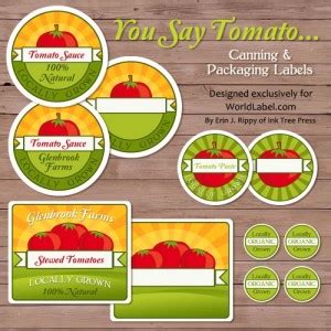 Tomato canning jars labels for your Farmers Market Stand | Free printable labels & templates ...