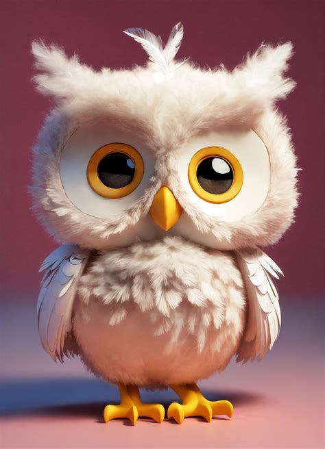 ArtStation - FLUTTY OWL CHICK WITH CUTE EYES AI