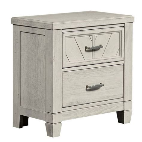 Rustic Cottage Nightstand (White) Vaughan Bassett | Furniture Cart