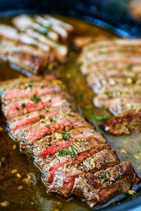 Garlic Butter Skillet Flank Steak Oven Recipe | Recipe Cart