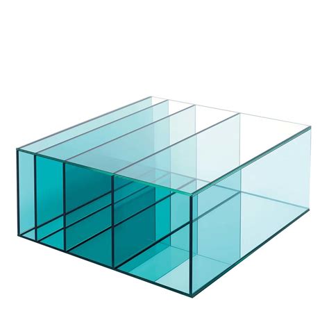 Deep Sea Blue Square Low Table By Nendo | Low tables, Blue square, Contemporary coffee table