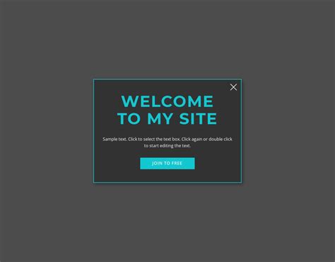 Welcome modal form Website Template