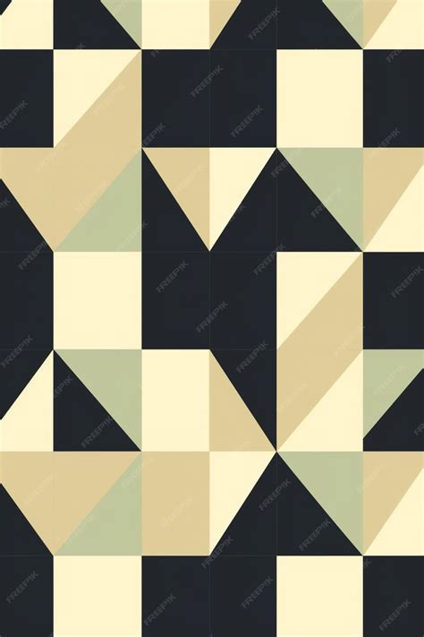 Premium AI Image | A black and green geometric wallpaper with a black ...