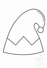Elf hat  Coloring Christmas sketch template