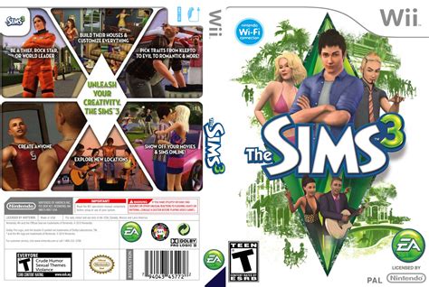 The Sims 3 - Nintendo Wii Game Covers - The Sims 3 DVD NTSC Custom f :: DVD Covers