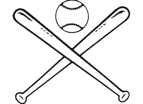baseball and bat drawing - Clip Art Library