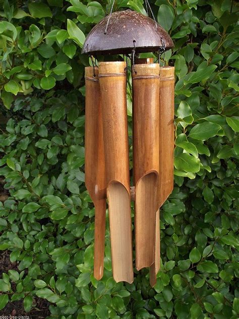 MEDIUM BAMBOO WINDCHIME/wind chime - Handmade in Bali - 45cm long - Fairtrade!! : Amazon.co.uk ...