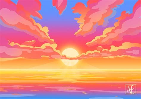 How To Draw Sunset Clouds at How To Draw