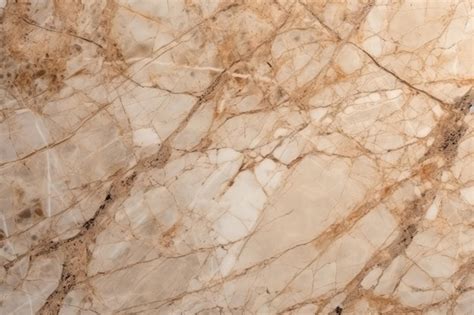 Premium AI Image | Marble Surface Texture Background Beige Marble With Light Cream And Tan Veins ...