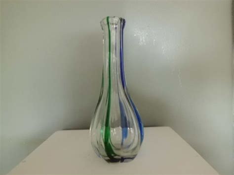 VENDU /vase en verre coloré de coulures et étiré | Vase, Glass, Vintage