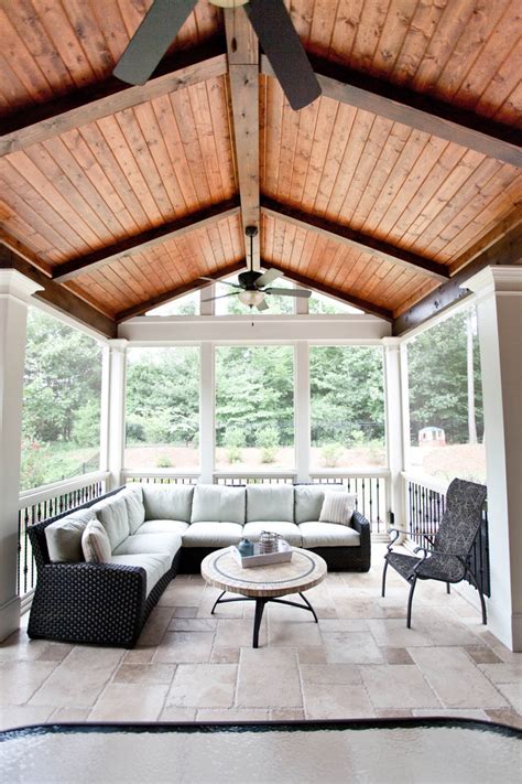 Vaulted Covered Porch - Traditional - Porch - Atlanta - by Level Team ...