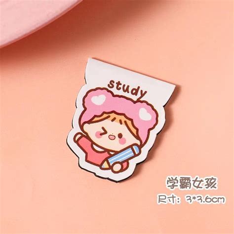 Magnetic Bookmark Cartoon Book Page Clip Cute Half Fold Student Stationery | Shopee Singapore