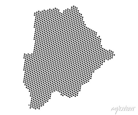 Abstract map of botswana dots planet, lines, global world map wall mural • murals earth, white ...