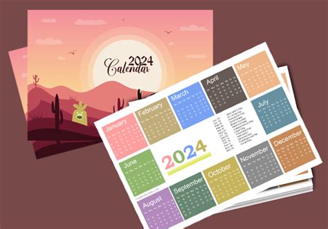 2024 Free Pocket Calendar Template - Free Printable Templates