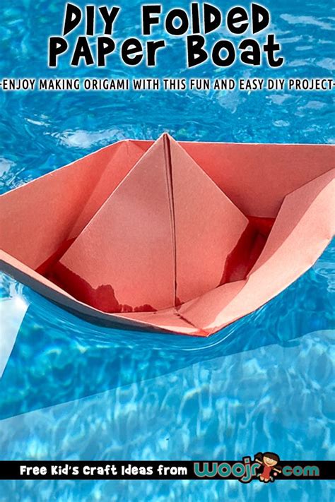 DIY Paper Boat Origami | Woo! Jr. Kids Activities | Paper boat origami, Paper boat, Diy paper