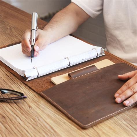 Executive personalized leather padfolio case - FlixGifts