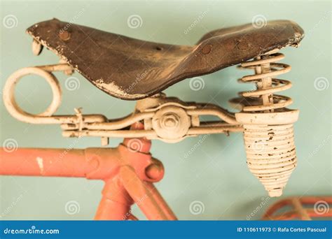 Parts of a Vintage Bike. Retro Bike Stock Image - Image of handle ...