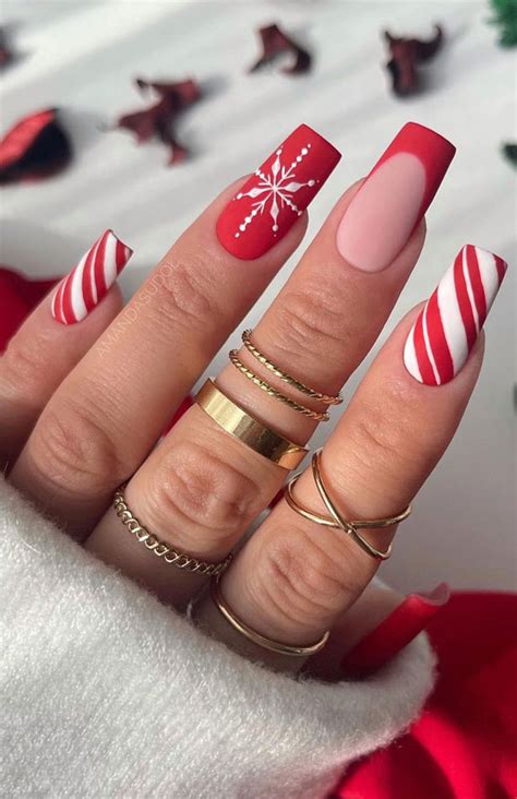 50 Best Holiday Nail Art Ideas & Designs : Matte Red Christmas Nails ...