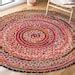 Cotton Multi-color Round Rugs Indian Handmade Cotton Round Purely Rugs Braided Beautiful ...